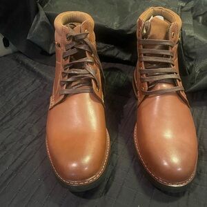 Vance co Men's Brown man made Leather Boots new sz 10.5